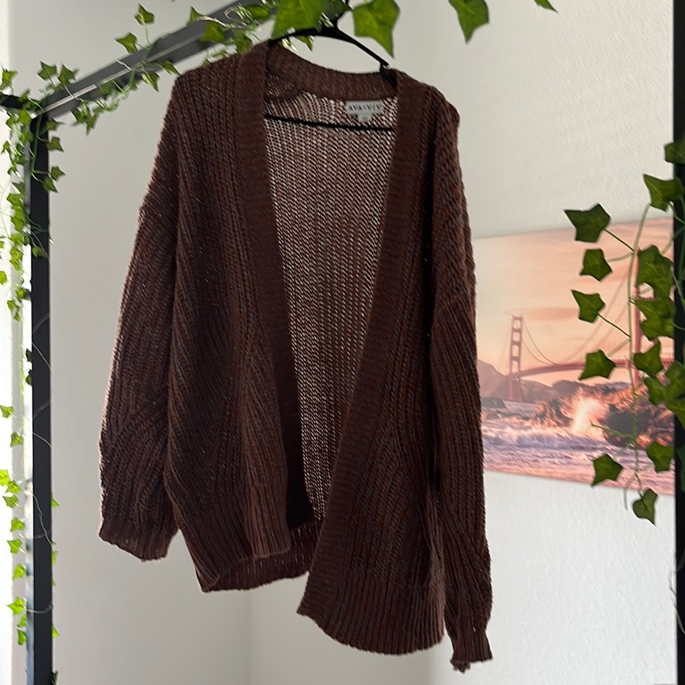 Multicolored Oversized Cardigan